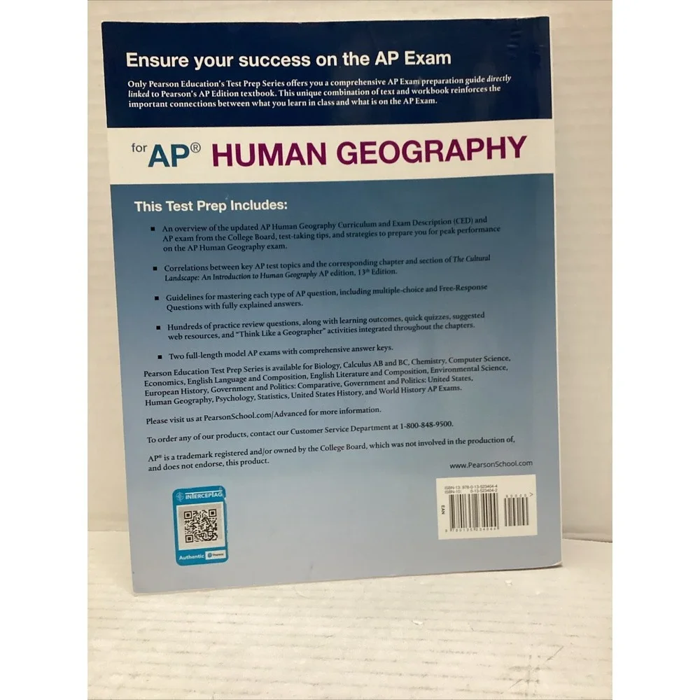 Test Prep Series for AP Human Geography, To Accompany: The Cultural Landscape ..